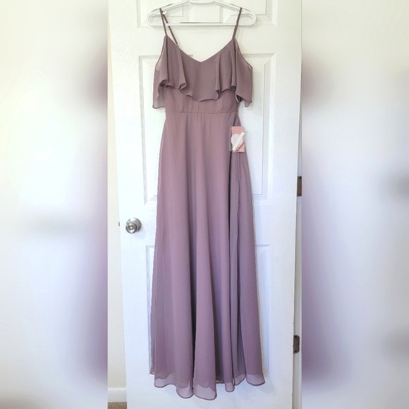 Birdy Grey Jane Convertible Sleeve Maxi Dress w/Flouce Bodice - 3 Looks in 1 - Picture 4 of 4
